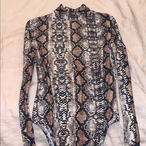 Turtleneck Snakeskin body suit